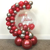 COLLECTION ONLY - Red & Champagne Bubble Garland - Red Message - Gold Leaf