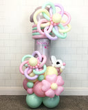 COLLECTION ONLY - PASTEL Baby Pink Single Number Tower Personalised with a Name