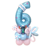 COLLECTION ONLY - Pink Number Tower Personalised with a Name & Flowers