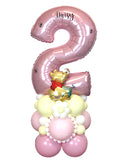 COLLECTION ONLY - Pink Number Tower Personalised with a Name & Bee Design