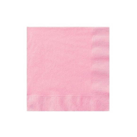 Baby Pink Paper Beverage Napkin 23cm