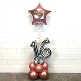 COLLECTION ONLY - Rose Gold & Silver Table Tower - Personalised Rose Gold Star