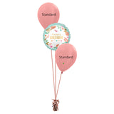 COLLECTION ONLY - COLOURS & FOILS TO BE ADVISED BY CUSTOMER - 2 Standard Latex Balloons & 1 Standard Foil Balloon Dressed with Ribbon & Weight