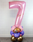COLLECTION ONLY - Pink Number Tower Personalised with a Name