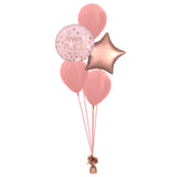 COLLECTION ONLY -  3 Latex Balloons, 1 Standard Foil & 1 Standard Star Balloon on a Weight