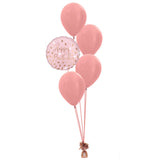 COLLECTION ONLY -  4 Latex Balloons, 1 Standard Foil on a Weight