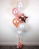 COLLECTION ONLY - Rose Gold Bouquet 4 Latex Balloons, 1 Personalised Star & Balloon Base