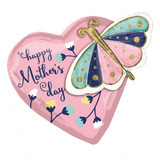 COLLECTION ONLY - Mother's Day Super Shape 3D Heart Filled with Helium & Dressed with Ribbon & Weight