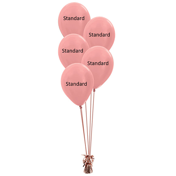 COLLECTION ONLY - 5 Standard Balloon Cluster - Matt, Satin or Metallic Finish - COLOURS TO BE ADVISED BY CUSTOMER