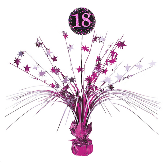 Pink Celebration 18th Birthday Spray Centerpiece