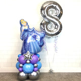 COLLECTION ONLY - Super Shape Tower Personalised with a Name & 1 Helium Filled Silver Number