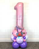 COLLECTION ONLY - Pink Number Tower Personalised with a name