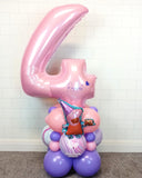 COLLECTION ONLY - Pink Number Tower Personalised with a name