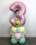 COLLECTION ONLY - Baby Pink Number Tower Personalised with a Name