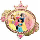 COLLECTION ONLY - Princess Super Shape Foil Balloon 34" Filled with Helium & Dressed with Ribbon & Weight