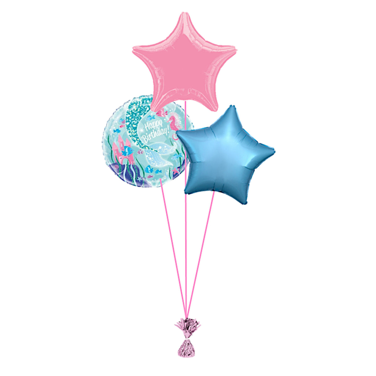 COLLECTION ONLY - Mermaid Tail Under the Sea 3 Foil Balloon