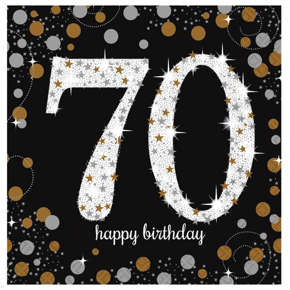 70th Birthday Gold Celebration Tableware & Decorations