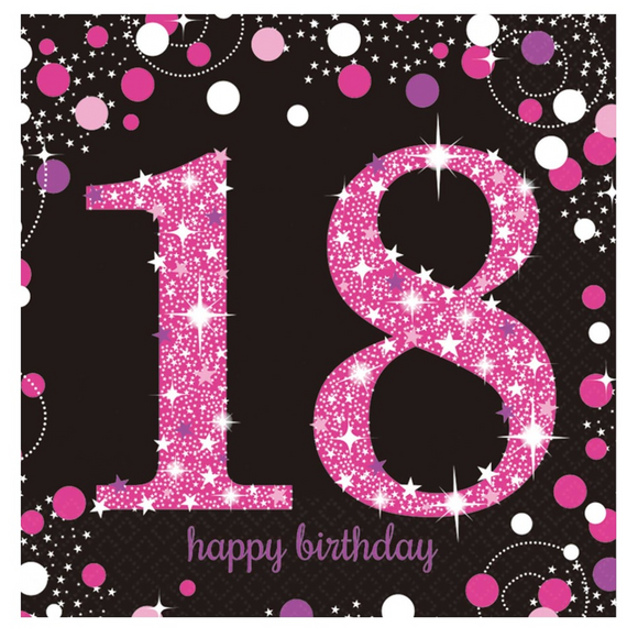 18th Birthday Pink Celebration Tableware & Decorations