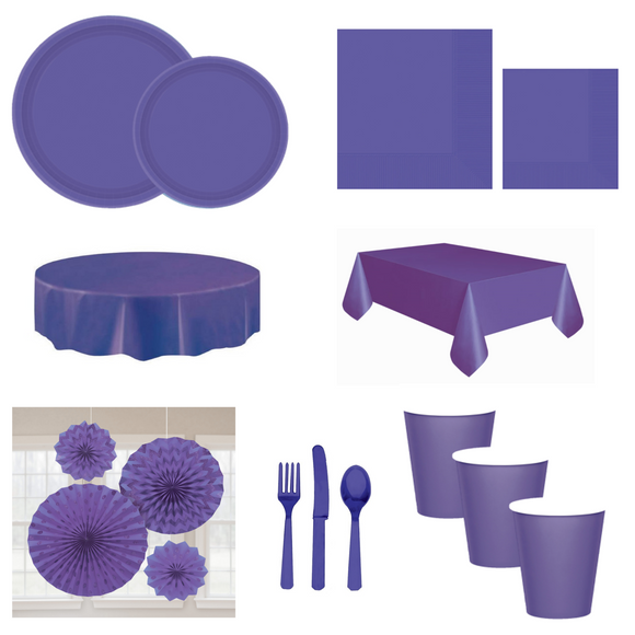 Purple Tableware & Decorations