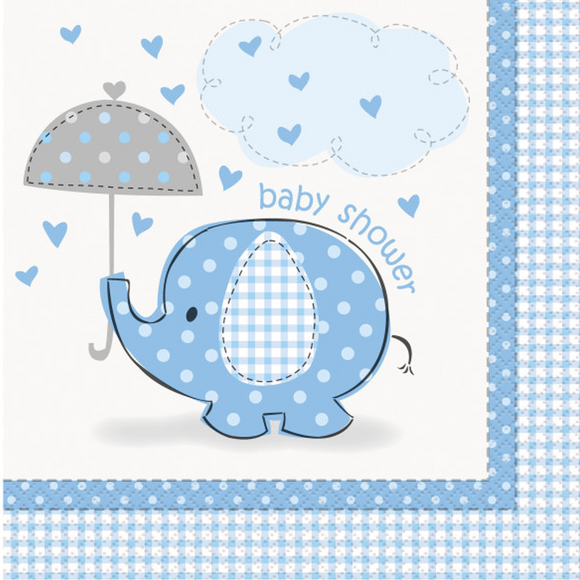 Umbrellaphants Blue Baby Shower