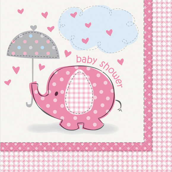 Umbrellaphants Pink Baby Shower
