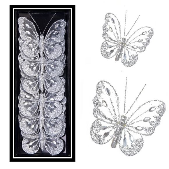 Decorative Mesh Jewelled Butterflies