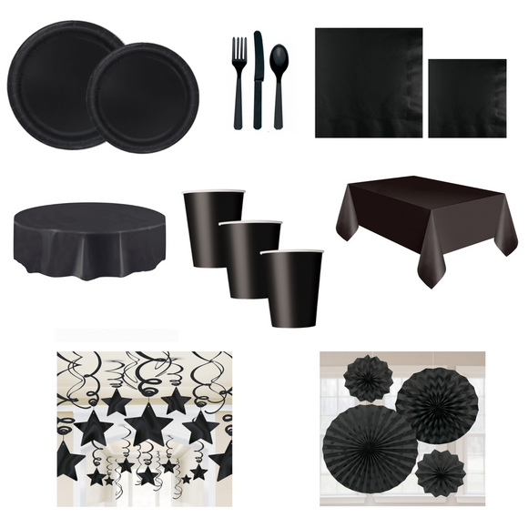 Black Tableware & Decorations