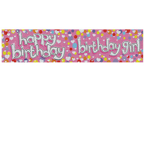 Birthday Girl 2.7 Meter L x 19cm H Foil Banner