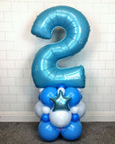 COLLECTION ONLY - RABBIT Blue Number Tower Personalised with a Name