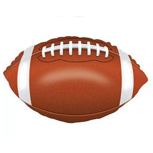 COLLECTION ONLY - 1 American Fooball Standard Foil Balloon Filled with Helium & Dressed with Ribbon & Weight