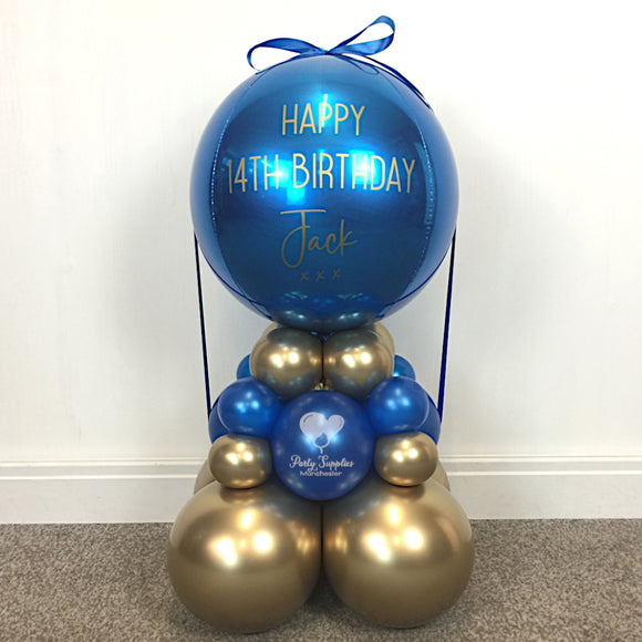 COLLECTION ONLY - 1 Blue & Gold Money Balloon - Customer to Supply Money
