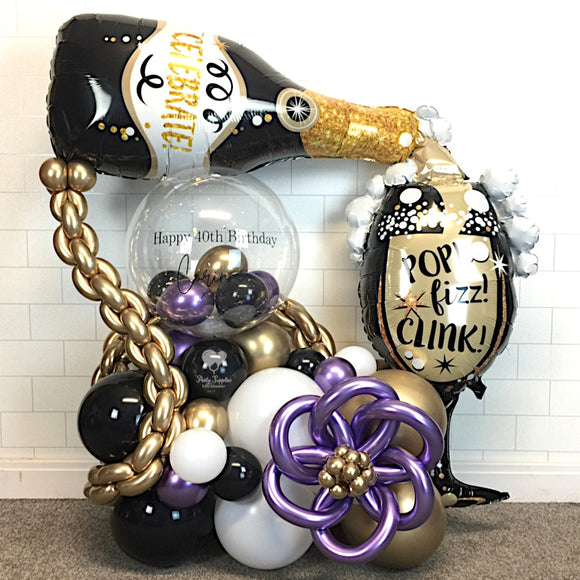 COLLECTION ONLY - Pop, Fizz Clink!  Luxury Stack - Black, White, Purple & Silver