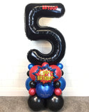 COLLECTION ONLY - HAPPY BIRTHDAY Black Single Number Tower Personalised with a Name