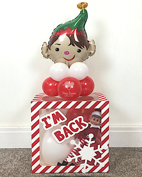 COLLECTION ONLY -  NO ELF CUSTOMER TO PROVIDE ELF - I'm Back Box topped with Elf Head