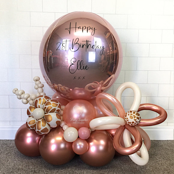 COLLECTION ONLY - Deluxe JUMBO Rose Gold Globe Centrepiece