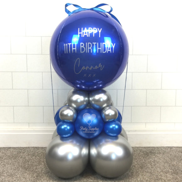 COLLECTION ONLY - 1 Blue & Silver Money Balloon - Customer to Supply Money