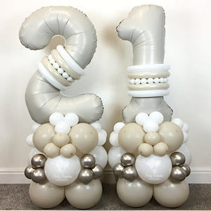COLLECTION ONLY - Nude - Luxury Personalised Double Number Tower
