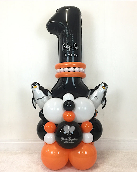 COLLECTION ONLY - Penguin Number Tower Personalised with a Name