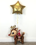 COLLECTION ONLY - ELF INCLUDED - Reindeer Topped with a  Personalised Gold Star