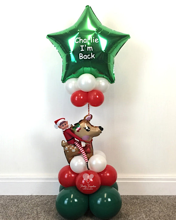 COLLECTION ONLY - NO ELF CUSTOMER TO PROVIDE ELF - Reindeer Topped with a Personalised Green Star