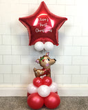COLLECTION ONLY - Reindeer First Christmas Table Tower - Personalised Red Star