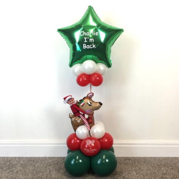 COLLECTION ONLY - ELF INCLUDED - Reindeer Topped with a Personalised Green Star