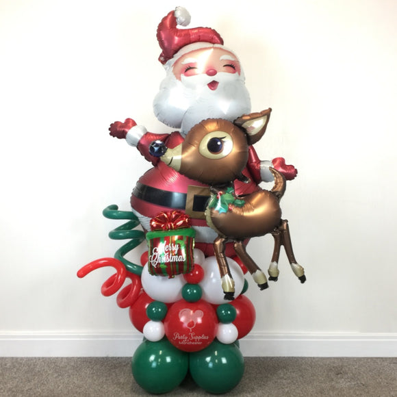 COLLECTION ONLY - Father Christmas & Reindeer Luxury Tower