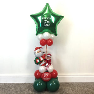 COLLECTION ONLY - ELF INCLUDED - Santa Topped with a Personalised Green Star