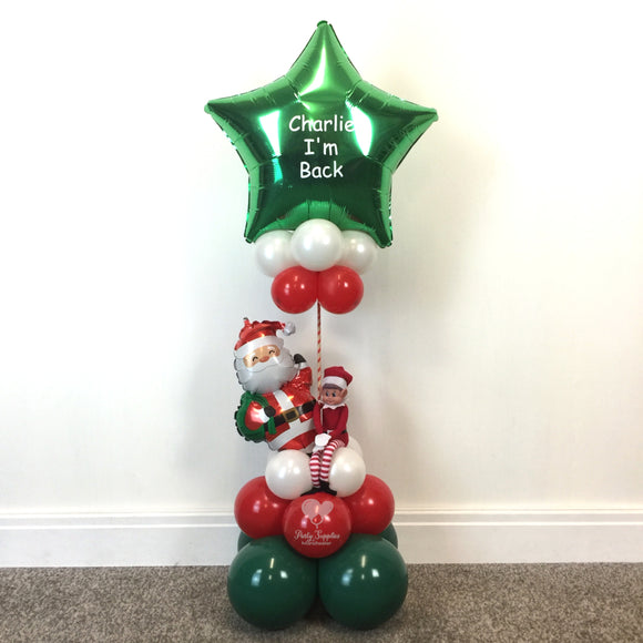 COLLECTION ONLY - NO ELF CUSTOMER TO PROVIDE ELF - Santa Topped with a Personalised Green Star