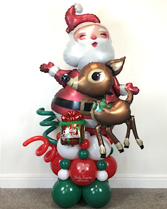 COLLECTION ONLY - Father Christmas & Reindeer Luxury Tower