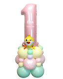 COLLECTION ONLY - Baby Pink Number Tower Personalised with a Name