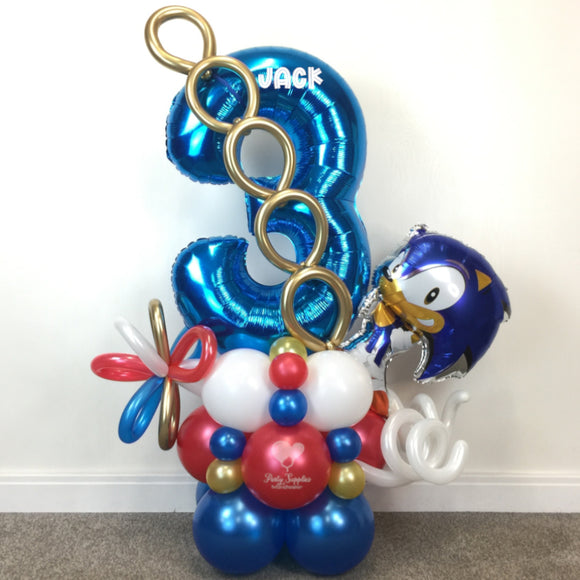 COLLECTION ONLY - Blue Single Number Tower Personalised with a Name