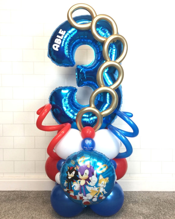 COLLECTION ONLY - Blue Single Number Tower Personalised with a Name