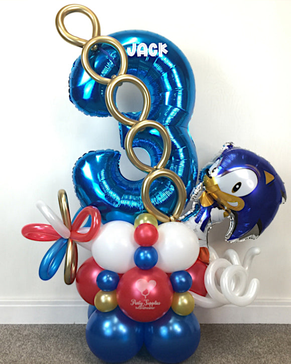 COLLECTION ONLY - Blue Single Number Tower Personalised with a Name